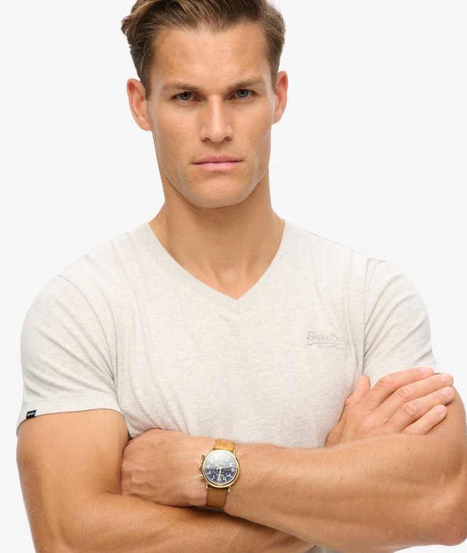 Organic Cotton Essential Logo V Neck T-Shirt Organic Cotton Essential Logo V Neck T-Shirt