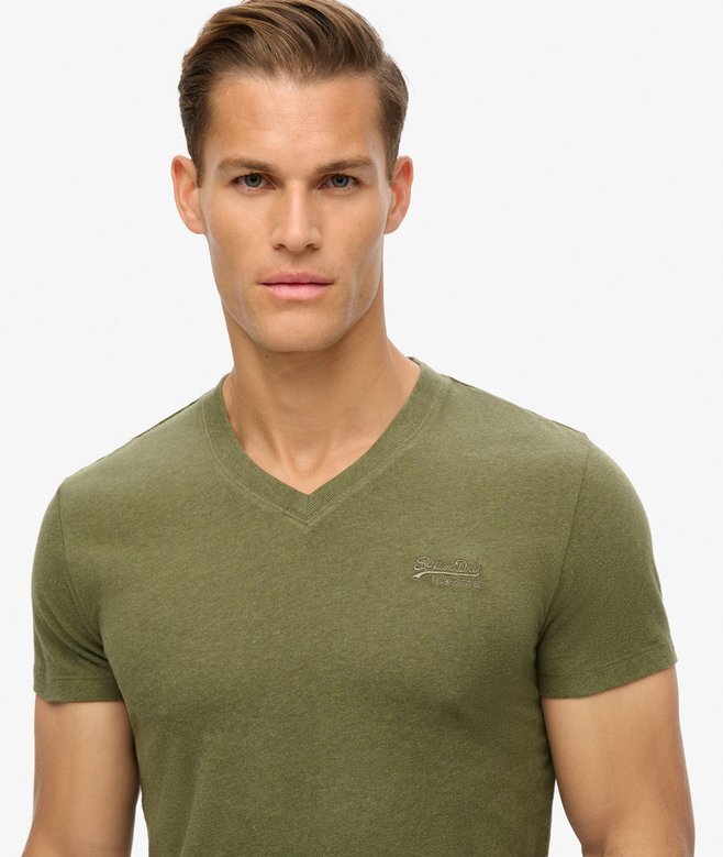 Organic Cotton Essential Logo V Neck T-Shirt Organic Cotton Essential Logo V Neck T-Shirt