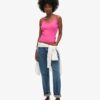 Organic Cotton Essential Rib Lace Cami Top