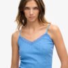 Organic Cotton Essential Rib Lace Cami Top