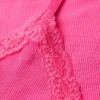 Organic Cotton Essential Rib Lace Cami Top