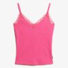 Organic Cotton Essential Rib Lace Cami Top