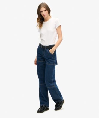 Organic Cotton Mid Rise Denim Carpenter Jeans