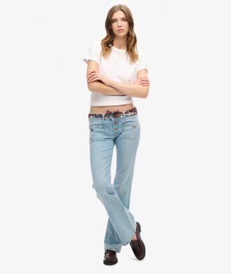 Organic Cotton Vintage Low Rise Slim Flare Jeans