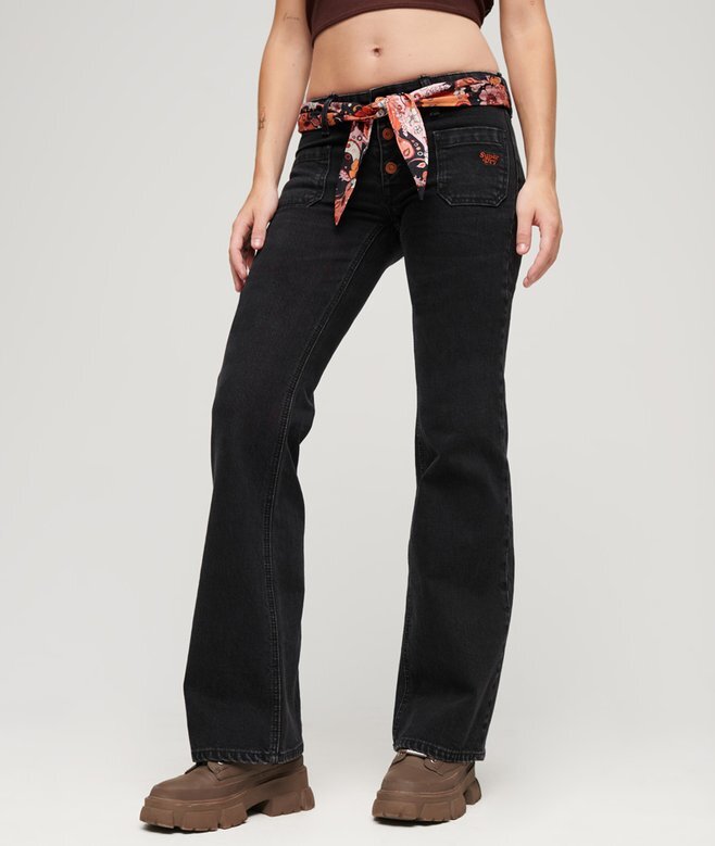 Organic Cotton Vintage Low Rise Slim Flare Jeans Organic Cotton Vintage Low Rise Slim Flare Jeans