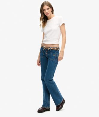 Organic Cotton Vintage Low Rise Slim Flare Jeans