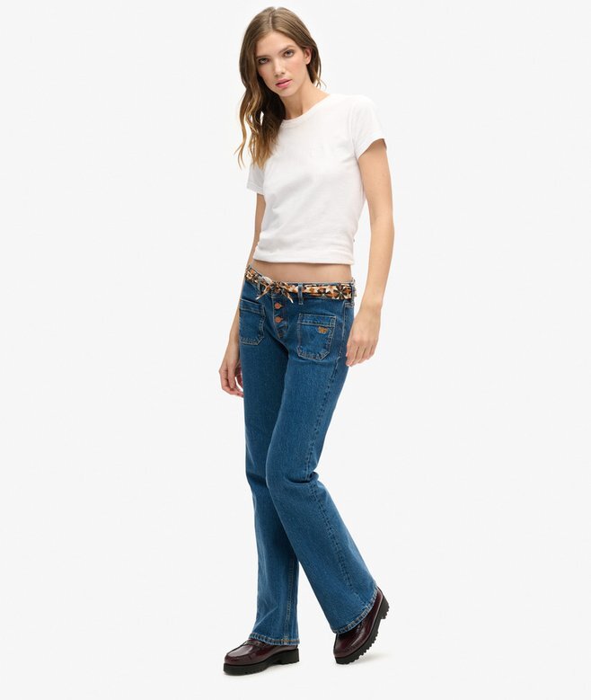 Organic Cotton Vintage Low Rise Slim Flare Jeans Organic Cotton Vintage Low Rise Slim Flare Jeans