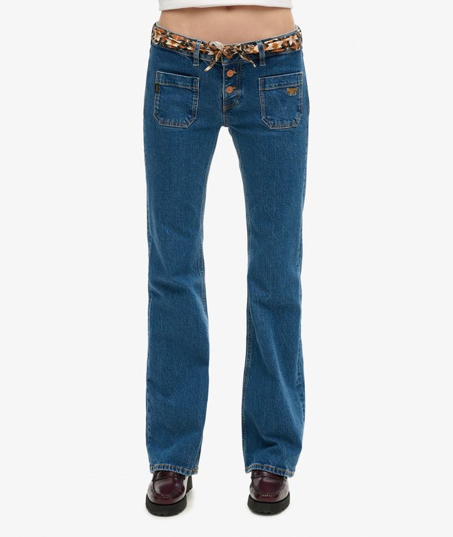 Organic Cotton Vintage Low Rise Slim Flare Jeans Organic Cotton Vintage Low Rise Slim Flare Jeans