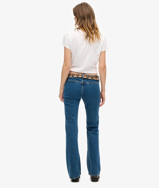 Organic Cotton Vintage Low Rise Slim Flare Jeans Organic Cotton Vintage Low Rise Slim Flare Jeans