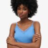 Organic Cotton Vintage Rib Lace Trim Cami Top