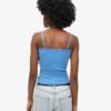 Organic Cotton Vintage Rib Lace Trim Cami Top