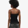 Organic Cotton Vintage Rib Lace Trim Cami Top