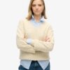 Oversized V Neck Cable Knit Jumper