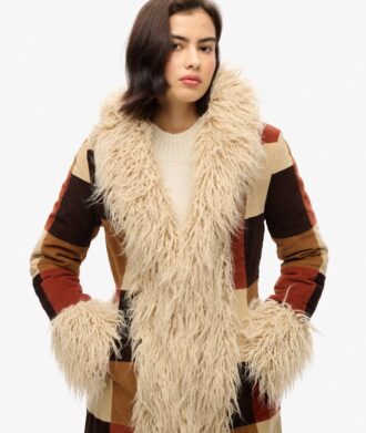 Patchwork Long Afghan Coat