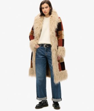 Patchwork Long Afghan Coat