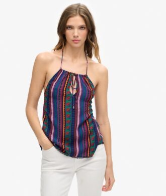 Printed Beach Halter Top