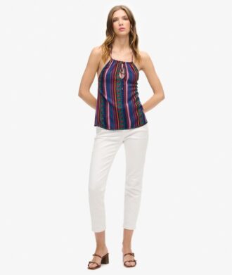 Printed Beach Halter Top