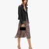 Printed Button-Up Cami Midi Dress