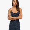 Printed Button-Up Cami Midi Dress