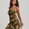 Printed Button-Up Cami Midi Dress
