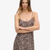 Printed Button-Up Cami Midi Dress