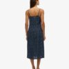 Printed Button-Up Cami Midi Dress