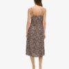 Printed Button-Up Cami Midi Dress