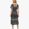 Printed Cut out Midi Dress