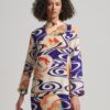 Printed Long Sleeve Mini Dress