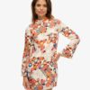 Printed Long Sleeve Mini Dress