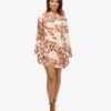 Printed Long Sleeve Mini Dress