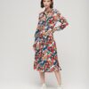 Printed Midi Shirt Dress