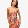 Printed Midi Slip Cami Dress