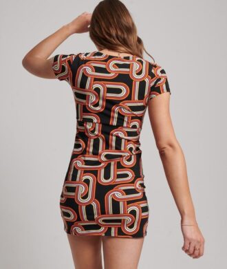 Printed Mini Day Dress