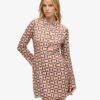 Printed Mini Shirt Dress