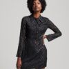 Printed Mini Shirt Dress