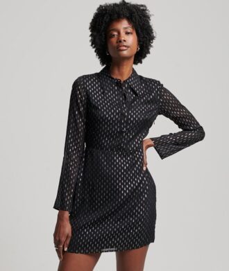 Printed Mini Shirt Dress
