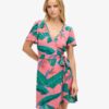 Printed Mini Wrap Dress
