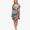 Printed Mini Wrap Dress