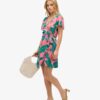 Printed Mini Wrap Dress
