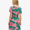 Printed Mini Wrap Dress