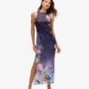 Printed Satin Maxi Dress Printed Satin Maxi Dress
