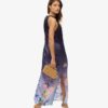 Printed Satin Maxi Dress Printed Satin Maxi Dress