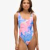 Printed Scoop Back Swimsuit