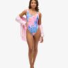 Printed Scoop Back Swimsuit