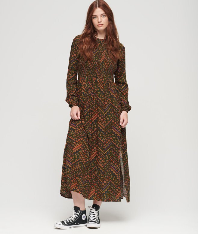 Printed Smocked Maxi Dress Printed Smocked Maxi Dress