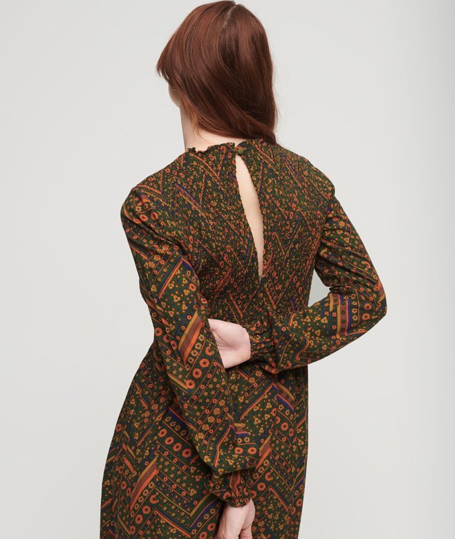 Printed Smocked Maxi Dress Printed Smocked Maxi Dress