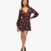 Printed V-Neck Mini Tea Dress Printed V-Neck Mini Tea Dress
