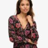 Printed V-Neck Mini Tea Dress Printed V-Neck Mini Tea Dress