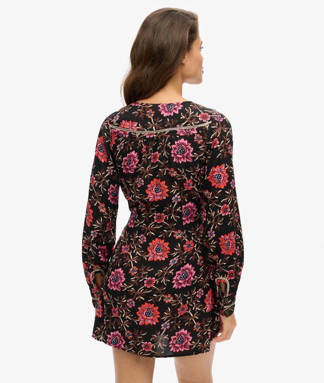 Printed V-Neck Mini Tea Dress Printed V-Neck Mini Tea Dress